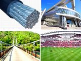 http://iishuusyoku.com/image/サッカースタジアムや多目的ホールなどの吊構造ケーブルに関 しても幅広い技術をもち、斬新な創造に寄与しています。製品・設計から施工・メンテナンスまで一貫して行っているのが特徴です。