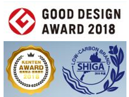 グッドデザイン賞、KENTEN　AWARD優良製品・技術表彰部門において、最優秀賞を受賞しました。また、同社の製品が、本社を構えている都道府県知事より認定書の授与を受けました。